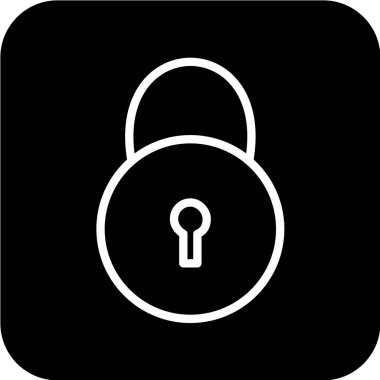 asma kilit ikon vektör çizimi