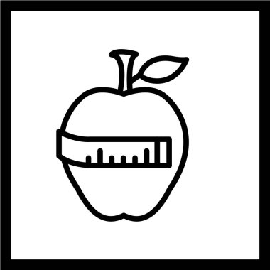 elma ikonu vektör illüstrasyonu