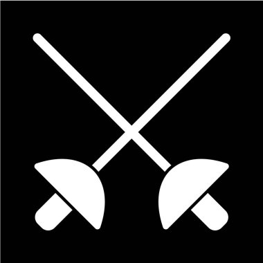 Siyah arkaplanda izole edilmiş çatal, simge vektör çizimi