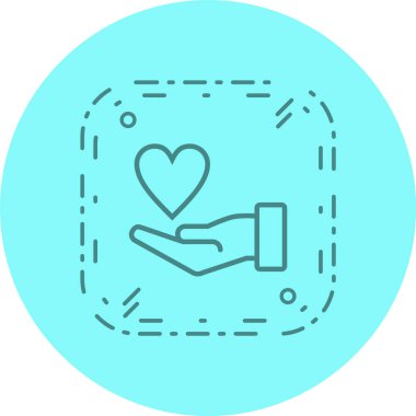 Moda Biçimli Hayırseverlik Simgesi İzole Arkaplan  