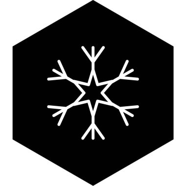 kar Tanesi simgesi vektör çizimi