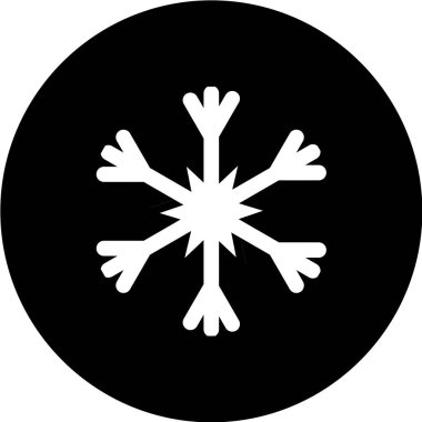 Vektör Kar Tanesi simgesi. Kar tanelerinin basit bir gösterimi