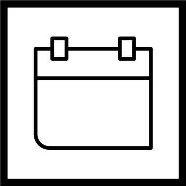 Takvim simgesi, vektör çizimi