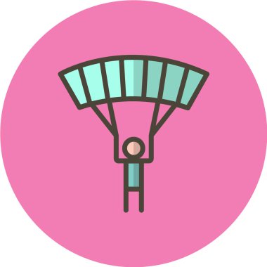 Pembe ve beyaz düz simgenin vektör illüstrasyonu