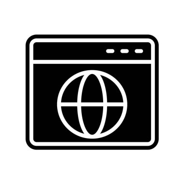 tarayıcı pencere simgesi vektör illüstrasyonu