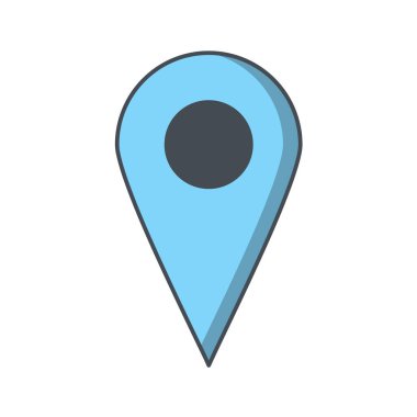 Harita iğne simgesi. vektör illüstrasyonu