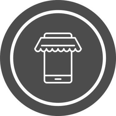 Çevrimiçi Alışveriş Simgesi Moda Biçimli İzole Arka Gruplandırma