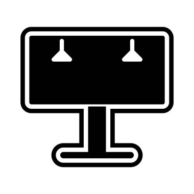 Billboard Simgesi Moda Biçiminde İzole Arkaplan 