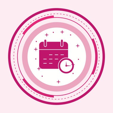 İş Bitiş Tarihi Simgesi Moda Biçiminde İzole Arkaplan   