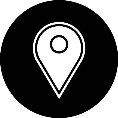 Harita işaretleyici simgesi, vektör illüstrasyonu