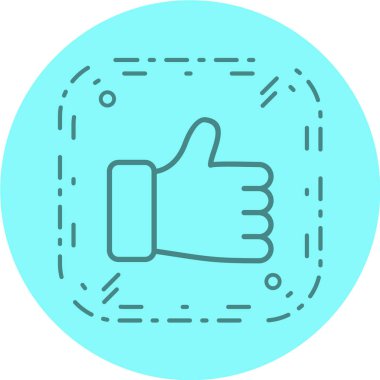 başparmak yukarı simgesi, vektör illüstrasyonu