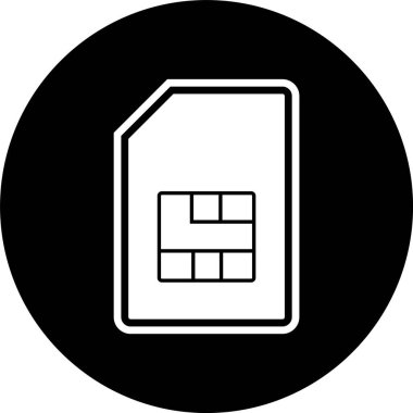 Moda Biçimli Sim Simgesi İzole Arkaplan