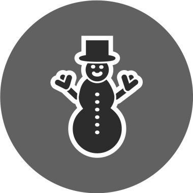 Kardan Adam vektör simgesi. Noel ve yeni yıl sembolü