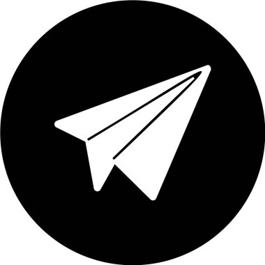 Kağıt Uçak simgesi beyaz arka plan üzerinde