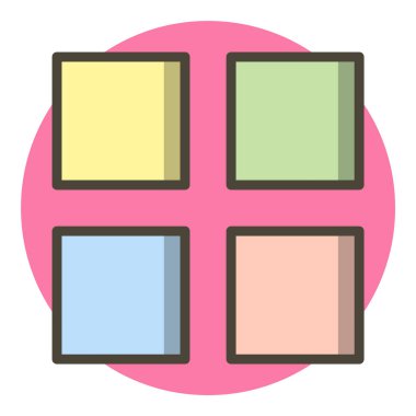 Moda Biçimli Ayırılmış Arkaplanda Simge Uygular