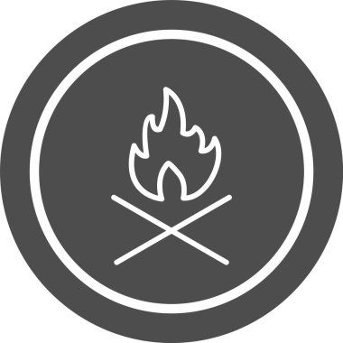  Kemik Yangını Simgesi Moda Tarzı İzole Arkaplan