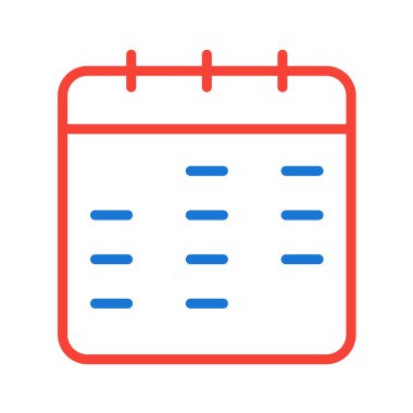 Takvim simgesi, vektör çizimi