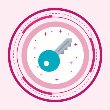 Yeni yıl için bir anahtarın vektör çizimi