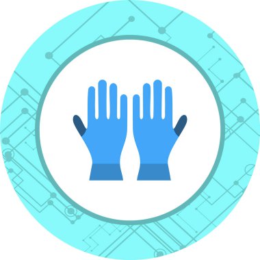 Moda Biçiminde Eldiven Simgesi İzole Arkaplan      