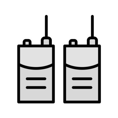 Moda Biçimli İzole Arkaplanda Telsiz Talkie Simgesi