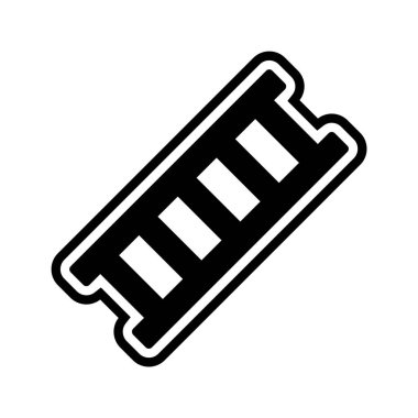 Moda Biçimli Merdiven Simgesi İzole Arkaplan      