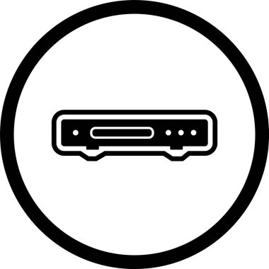 Moda Biçimli Dvd Oynatıcı Simgesi İzole Arkaplan