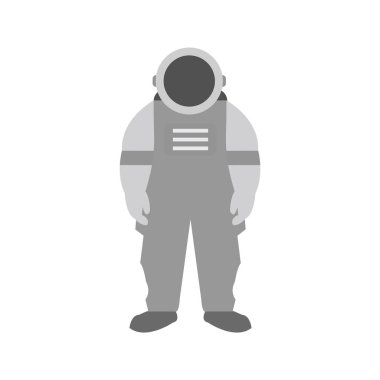 Moda Biçiminde Astronout Simgesi İzole Arka Gruplandırılmış