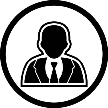 İşadamı Simgesi Moda Biçiminde İzole Arkaplan