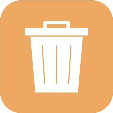 Çöp kutusu simgesinin vektör illüstrasyonu