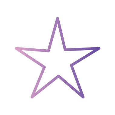 Beyaz arkaplanda izole edilmiş düz stil yıldız simgesi