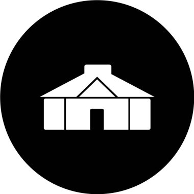 Modern düz tasarım ev simgesinin vektör çizimi