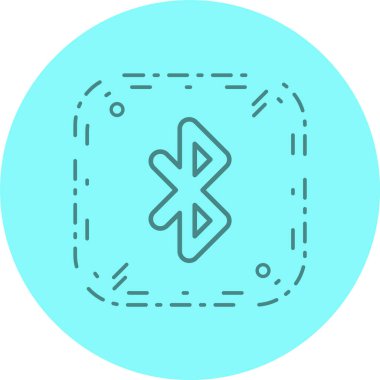 Moda Biçimli Bluetooth Simgesi İzole Arkaplan