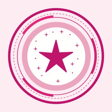 Bir yıldız simgesinin vektör illüstrasyonu