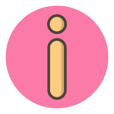 Moda Biçimli Bilgi Simgesi İzole Arkaplan