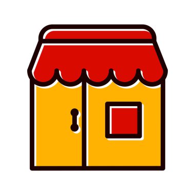 Dükkan Simgesi Moda Biçimli Ayrı Arka Gruplandırılmış