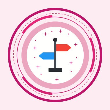 Yönlendirme Simgesi Moda Biçiminde İzole Arkaplan