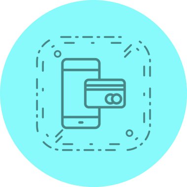 Moda tarzı izole edilmiş arka planda mobil bankacılık simgesi    