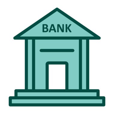 banka simgesi modada izole edilmiş arkaplan      