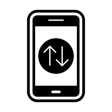  Veri Bağlantısı Mobil Uygulama Simgesi Moda Tarzı İzole Arka Grubunda