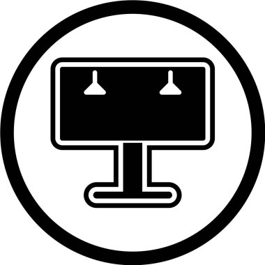 Billboard Simgesi Moda Biçiminde İzole Arkaplan 