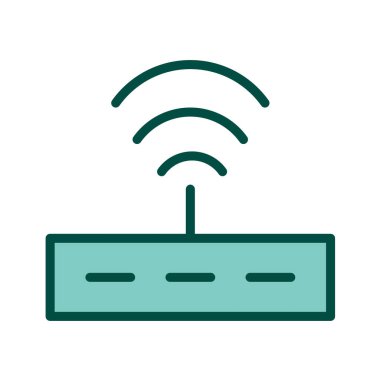 Kablosuz ağ ikonu, vektör illüstrasyonu. düz tasarım biçimi