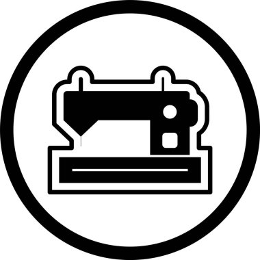  Dikiş Makinesi Simgesi Moda Biçiminde İzole Arkaplan 