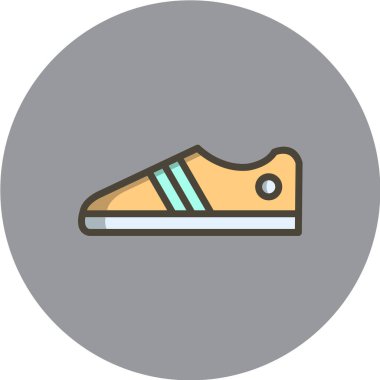 Ayakkabı vektör simgesi. Seyahat işareti. yürüyüş sembolü