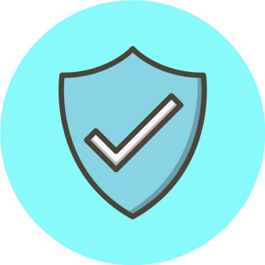 kalkan ikon vektör illüstrasyonu