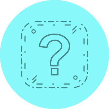  Moda Biçimli İzole Arkaplanda Soru İşareti Simgesi