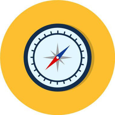 pusula düz vektör simgesi