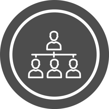 Moda Biçiminde Organizasyon Simgesi İzole Arkaplan      