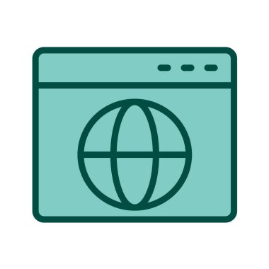 tarayıcı pencere simgesi, vektör illüstrasyonu