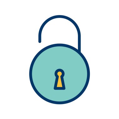 asma kilit ikon vektör çizimi