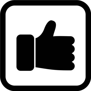 başparmak yukarı simgesi, vektör illüstrasyonu